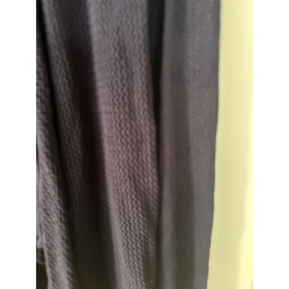 August Silk Navy Blue Open‎ Front Draped Cardigan Mesh Back Knit Sweater Large